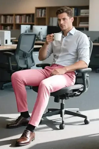 GINGTTO Мужские Брюки Slim Fit Эластичные Брюки Чинос для Мужчин - 5