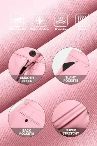 GINGTTO Мужские Брюки Slim Fit Эластичные Брюки Чинос для Мужчин - 6