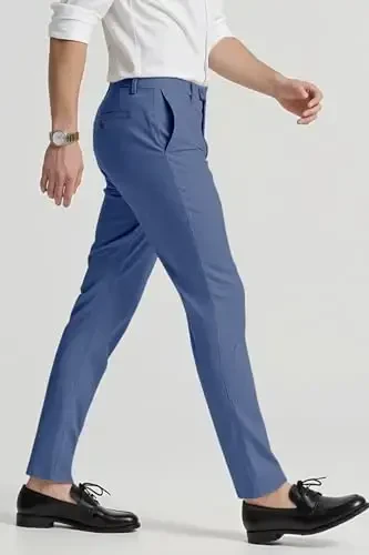 GINGTTO Мужские Брюки Slim Fit Стрейч Классические Брюки для Мужчин - MODAZONE (1)