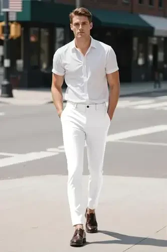 GINGTTO Мужские брюки Slim Fit Stretch Chino для мужчин - 4