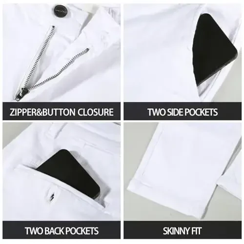 GINGTTO Мужские брюки Slim Fit Stretch Chino для мужчин - 6