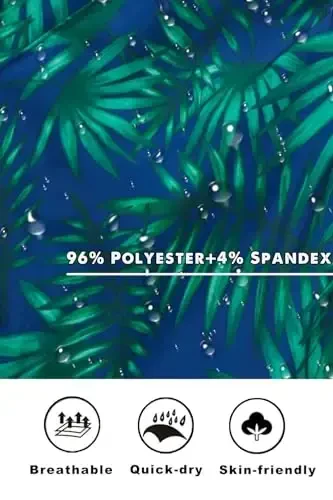 GINGTTO Мужские Пляжные Шорты Купальные Костюмы с Сетчатой Подкладкой - 3