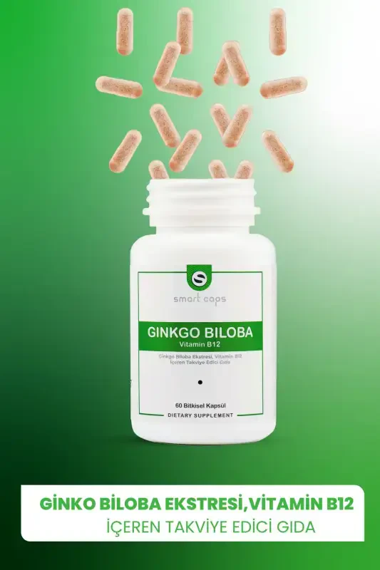 Ginkgo Biloba va B12 Vitamini 60 Yumshoq Kapsul - 4