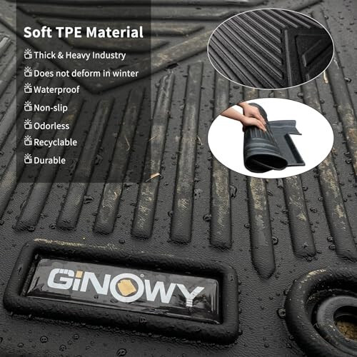 GINOWY - Floor Mats Cargo Liner Set for Kia Seltos 2023 2022 2021 2020 with Subwoofer, TPE All Weather Protection Car Mats Seltos Set, Custom Floor Liners, Anti-Slip Trunk Mat, Automotive Accessories - 4