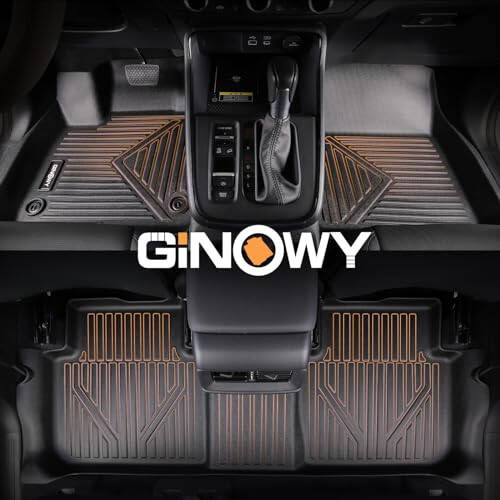 GINOWY - Floor Mats Cargo Liner Set for Kia Seltos 2023 2022 2021 2020 with Subwoofer, TPE All Weather Protection Car Mats Seltos Set, Custom Floor Liners, Anti-Slip Trunk Mat, Automotive Accessories - 6