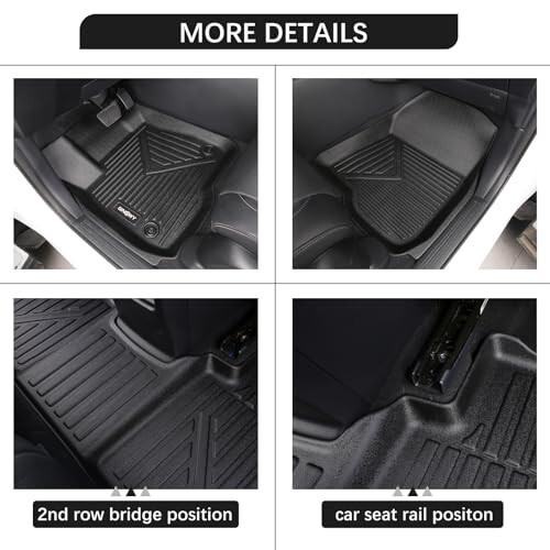 GINOWY - Floor Mats Cargo Liner Set for Kia Seltos 2023 2022 2021 2020 with Subwoofer, TPE All Weather Protection Car Mats Seltos Set, Custom Floor Liners, Anti-Slip Trunk Mat, Automotive Accessories - 8