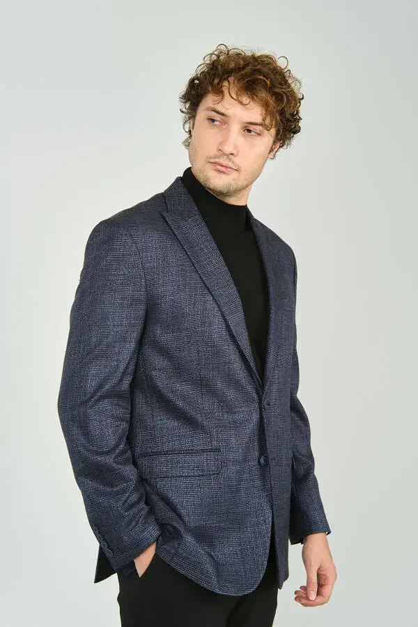 Gio Men's Classic Fit Striped Wool Jacket - 2