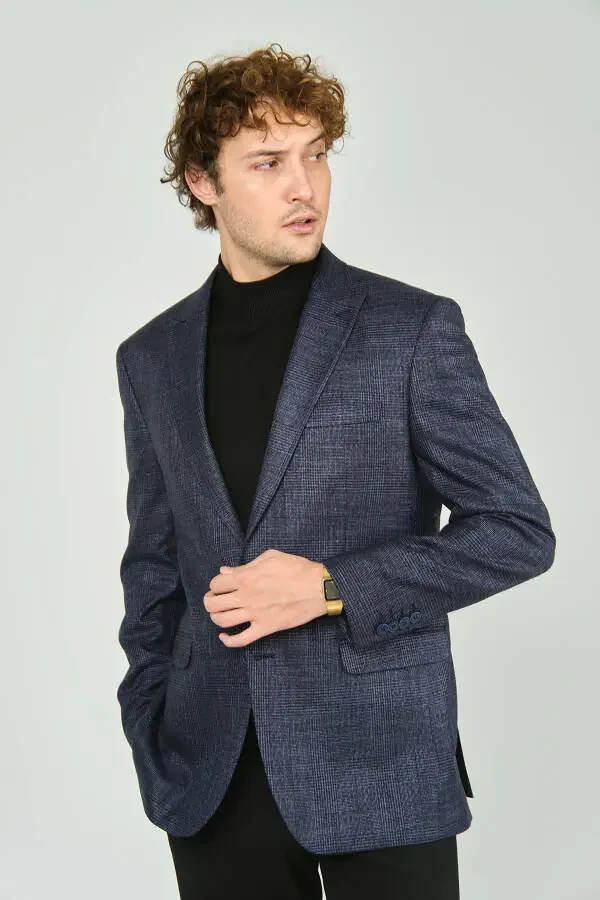 Gio Men's Classic Fit Striped Wool Jacket - 3