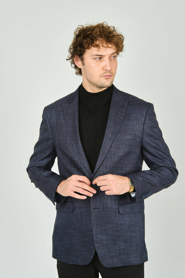 Gio Men's Classic Fit Striped Wool Jacket - 1