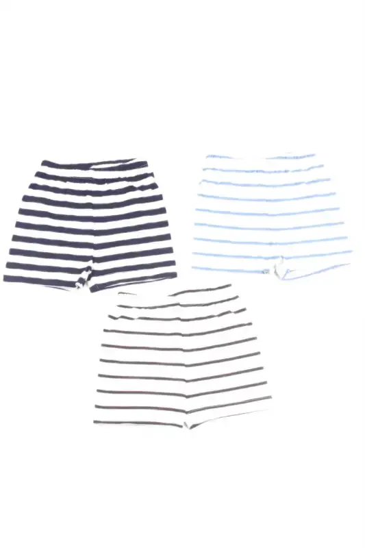 Girl and Boy Kids Daily Embroidery Sequin Shorts Single and 3 Pcs Set-NavyBlueBlack - 1