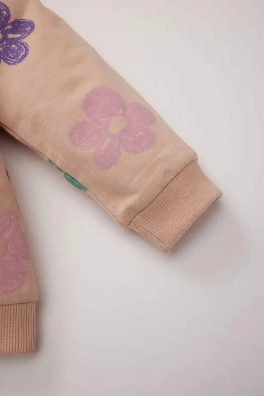 Girl Baby 2-Piece Set Floral Bicycle Neck Sweatshirt Elastic Waist Spanish Leg Bottom E0200a525sp - 4