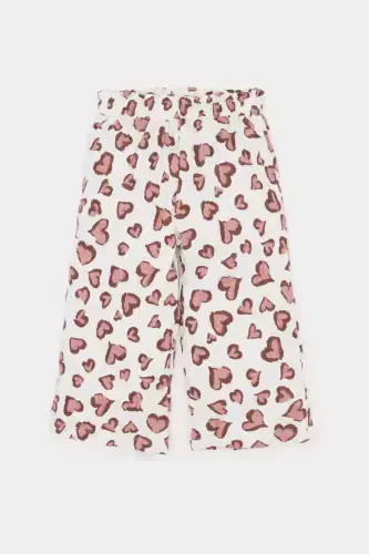 Girl Baby 2-Piece Set Leopard Print Short Sleeve T-Shirt Elastic Waist Bottom E5440a525sm - DEFACTO (1)