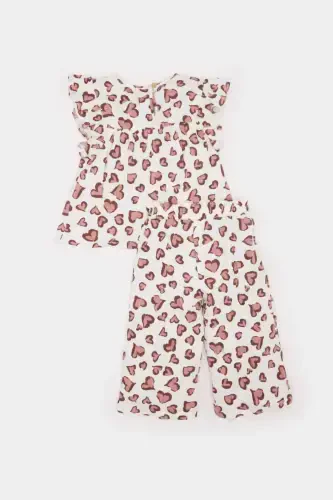 Girl Baby 2-Piece Set Leopard Print Short Sleeve T-Shirt Elastic Waist Bottom E5440a525sm - 4