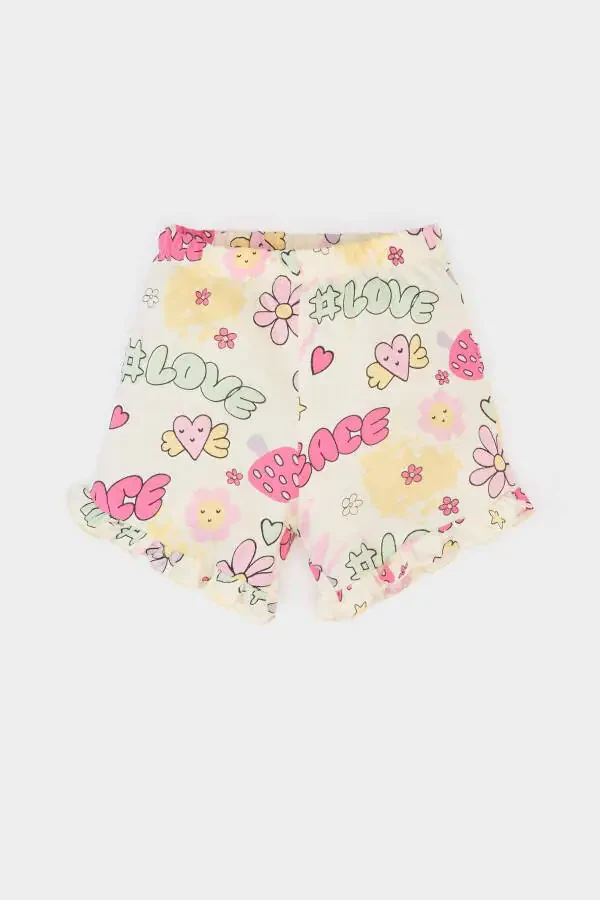 Girl Baby 2-Piece Set Printed Short-Sleeve T-Shirt Elastic Waist Patterned Shorts E6441a525sm - 2