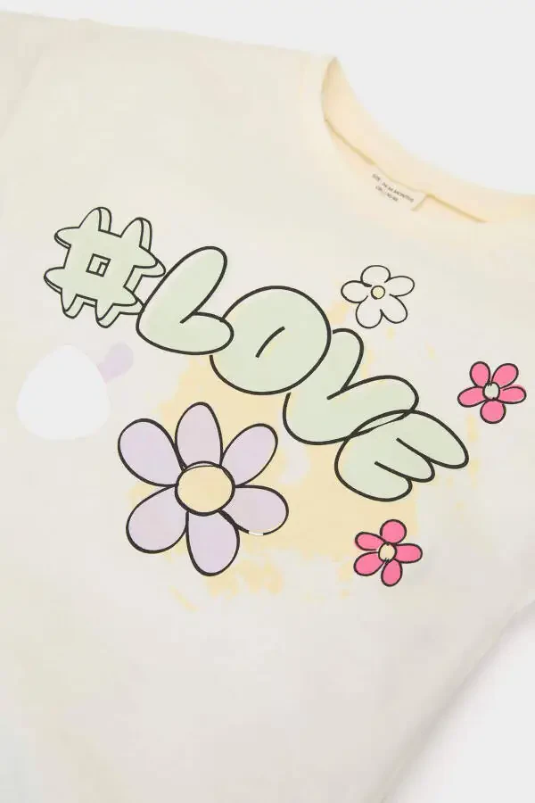 Girl Baby 2-Piece Set Printed Short-Sleeve T-Shirt Elastic Waist Patterned Shorts E6441a525sm - 3