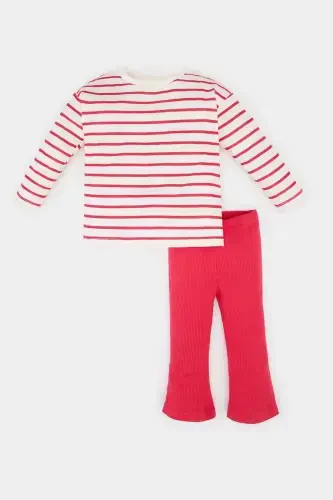 Girl Baby 2-Piece Set Striped Long-Sleeve T-Shirt and Leggings E5730A525SP - 1