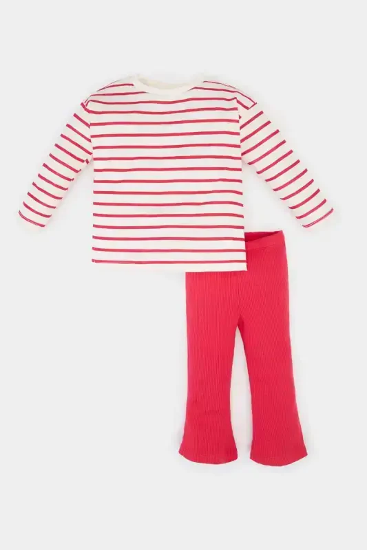 Girl Baby 2-Piece Set Striped Long-Sleeve T-Shirt and Leggings E5730A525SP - 1