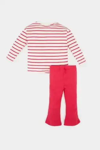 Girl Baby 2-Piece Set Striped Long-Sleeve T-Shirt and Leggings E5730A525SP - 4