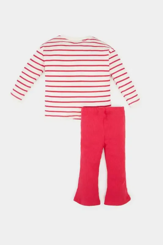 Girl Baby 2-Piece Set Striped Long-Sleeve T-Shirt and Leggings E5730A525SP - 4