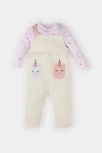 Girl Baby 2-Piece Set Unicorn Print Sweatshirt Salopet Jumpsuit E0487a525sp - 5