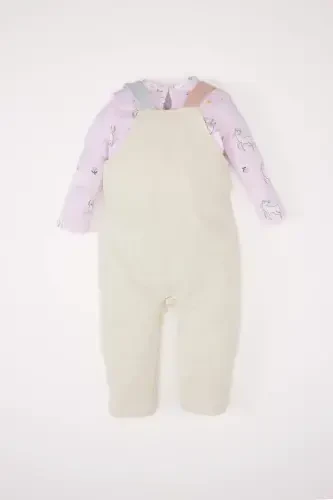 Girl Baby 2-Piece Set Unicorn Print Sweatshirt Salopet Jumpsuit E0487a525sp - 8