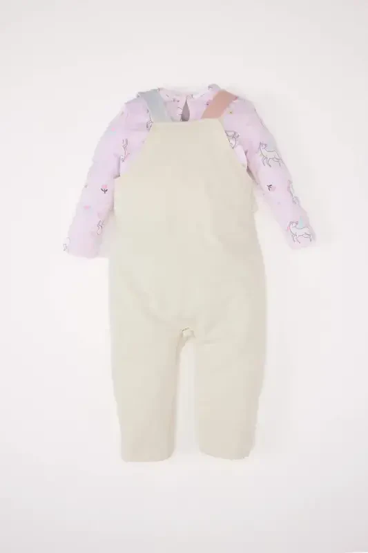 Girl Baby 2-Piece Set Unicorn Print Sweatshirt Salopet Jumpsuit E0487a525sp - 8