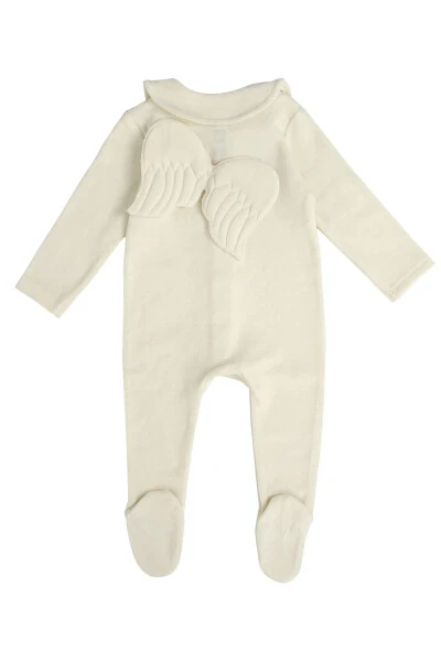 Girl Baby 3-Piece Jumpsuit Set - Cream - 3