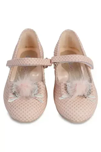 Girl Baby Ballet Shoes Size 26-30 Powder - 1
