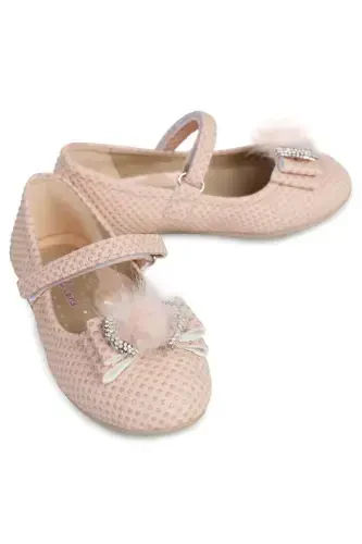 Girl Baby Ballet Shoes Size 26-30 Powder - 3