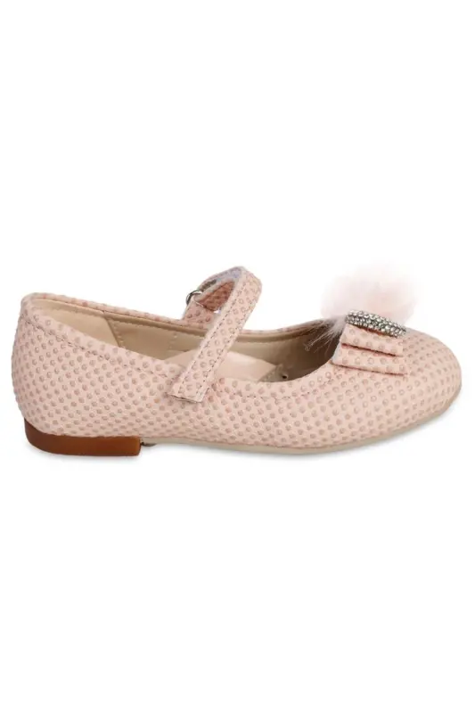 Girl Baby Ballet Shoes Size 26-30 Powder - 3