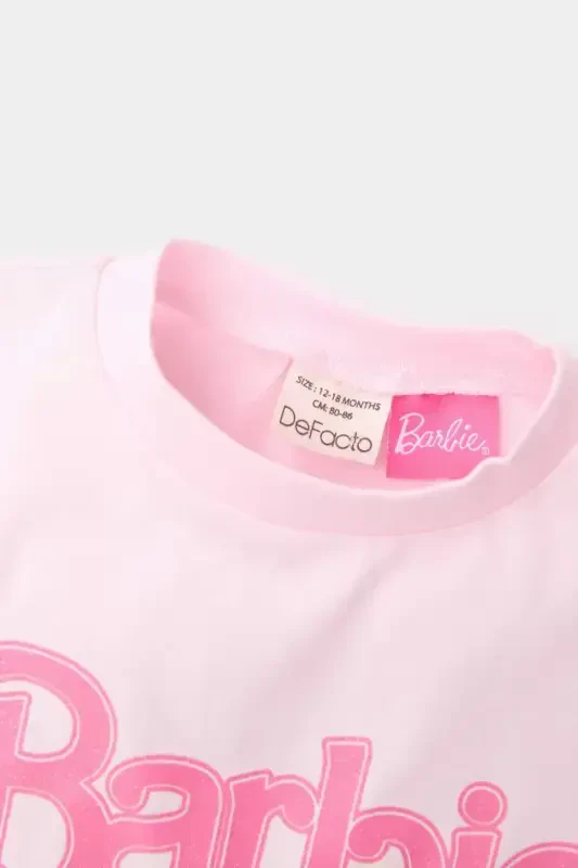 Girl Baby Barbie Crew Neck Short Sleeve T-Shirt E - 2