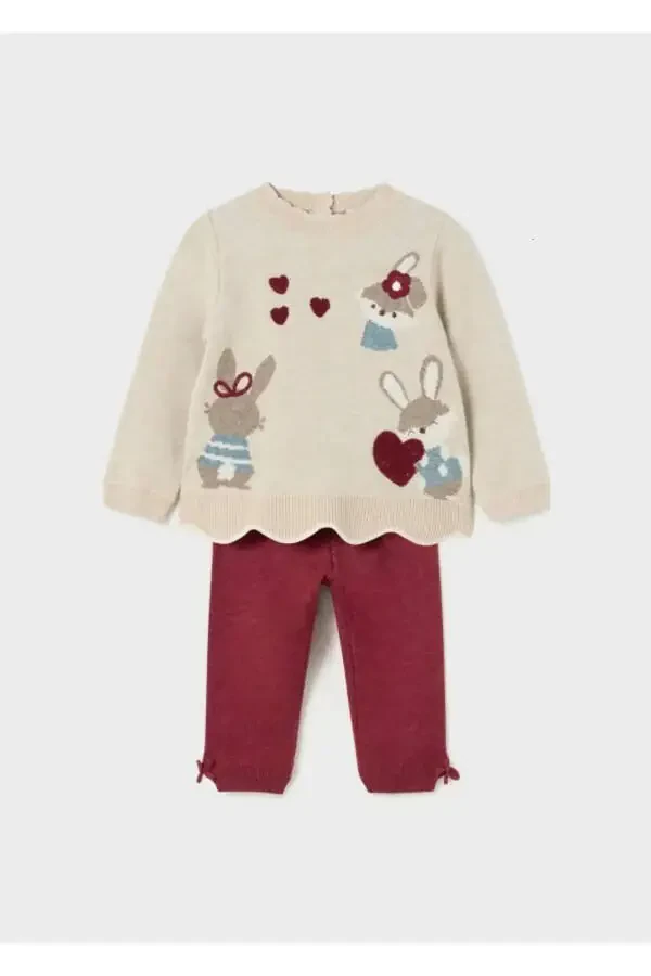 Girl baby beige suit 2549 - 1