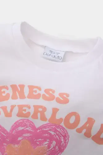 Girl Baby Bicycle Collar Floral Short Sleeve T-Shirt - DEFACTO (1)