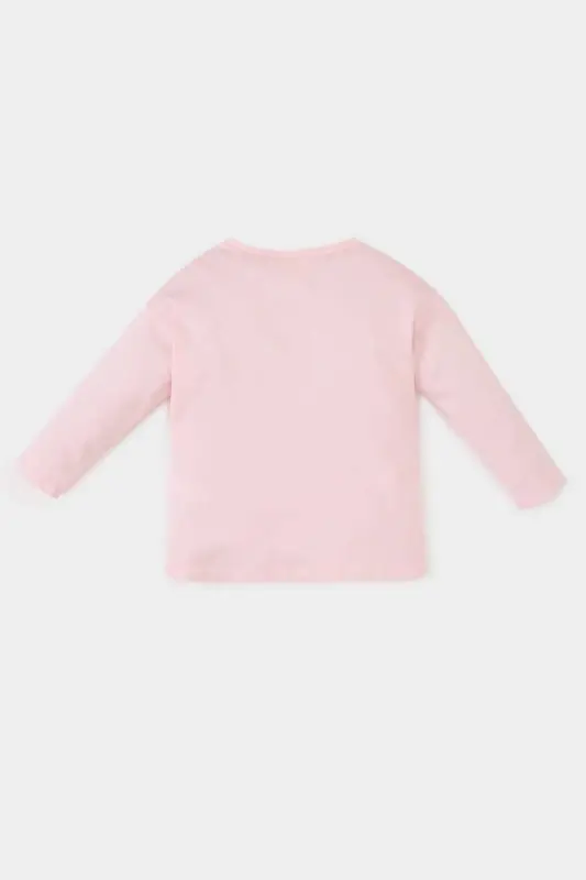 Girl Baby Bicycle Collar Printed Long Sleeve T-shirt - 3