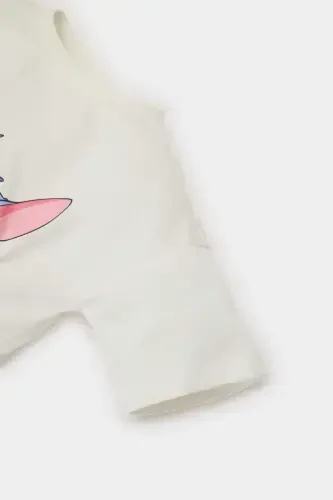 Girl Baby Disney Lilo & Stitch 2-Piece Set Bicycle Neck Short Sleeve T-Shirt Ribbed Knitted Spanish P - 7