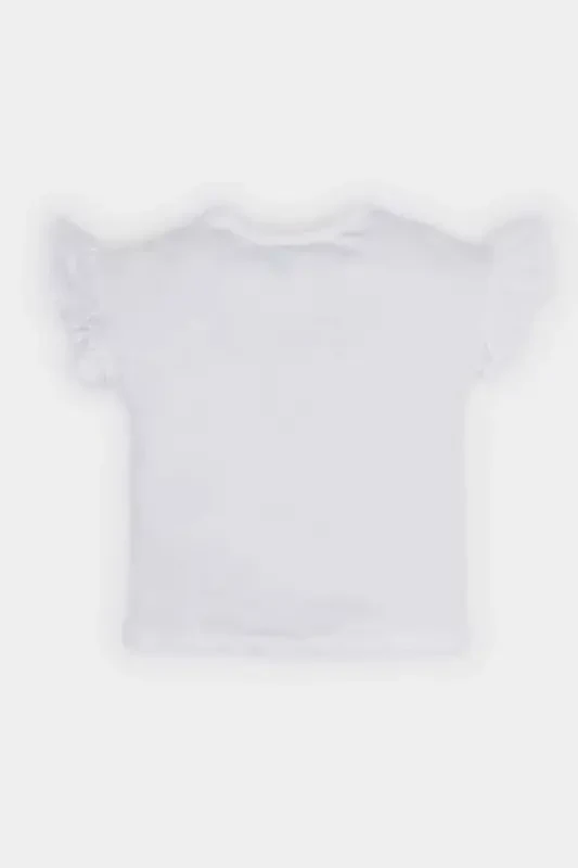 Girl Baby Disney Mickey & Minnie Crew Neck Short Sleeve T-Shirt E7228A525SM-White - 3