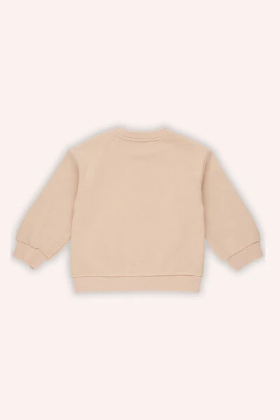 Girl Baby Embossed Salmon Sweatshirt - Panço (1)