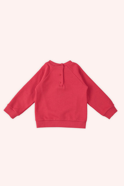 Girl Baby Embroidered Detail Red Sweatshirt - PANÇO (1)