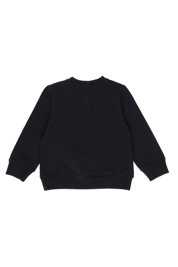 Girl Baby Embroidery Detailed Black Sweatshirt - 2