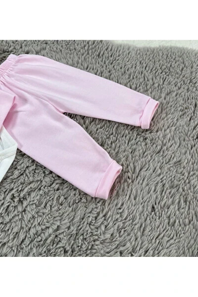 GIRL BABY HEART PATTERN 3-PIECE SET - 3