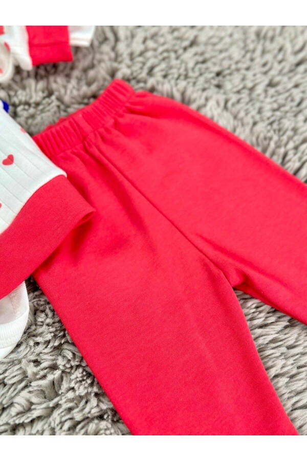 GIRL BABY HEART PATTERNED 3-PIECE SET - 6