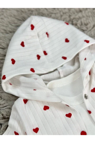 GIRL BABY HEART PATTERNED 3-PIECE SET - 8