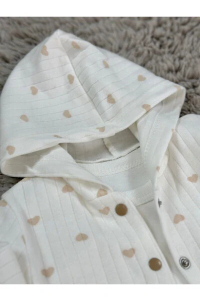 GIRL BABY HEART PATTERNED 3-PIECE SET - 8