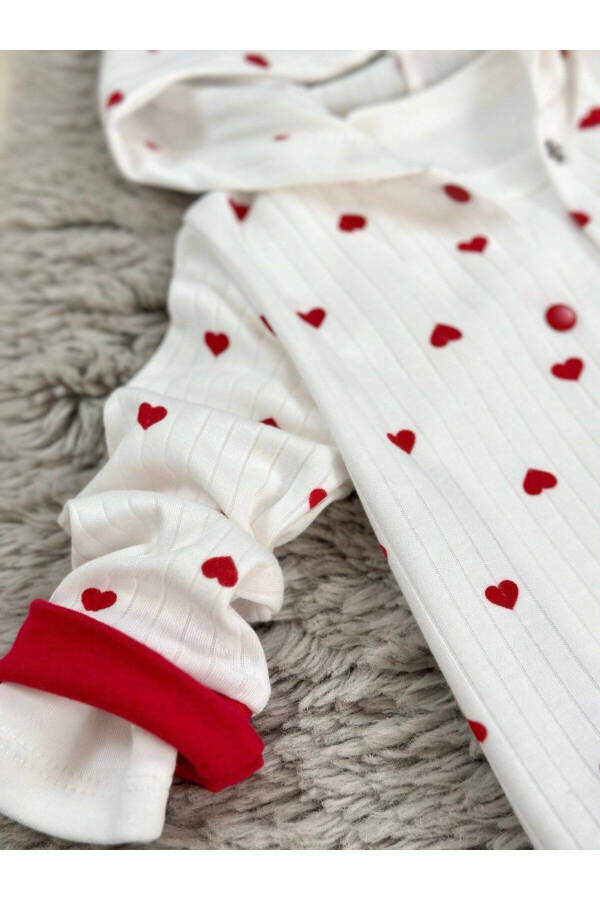 GIRL BABY HEART PATTERNED 3-PIECE SET - 3