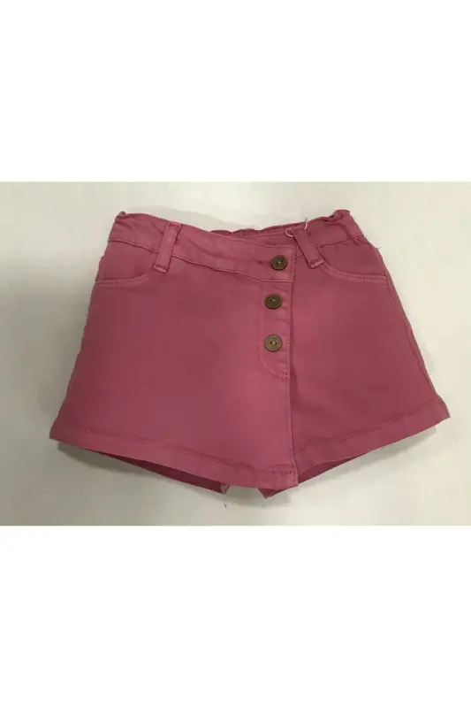 GIRL BABY JEAN SHORT SKIRT-PINK - 5