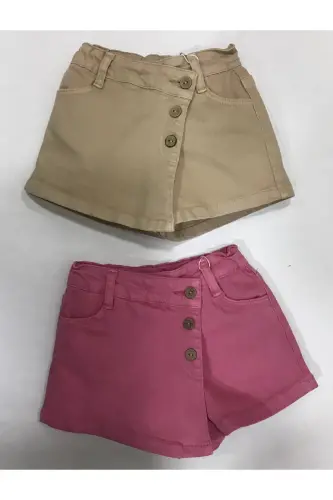 GIRL BABY JEAN SHORT SKIRT-PINK - 8