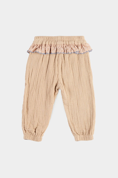 Girl Baby Lace Detailed Beige Pants-037 - PANÇO (1)