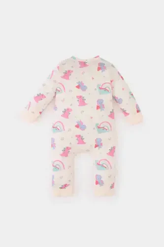 Girl Baby Newborn Dinosaur Print Knitted Long Sleeve Romper - 5