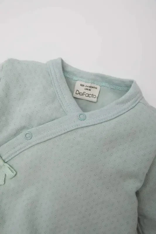 Girl Baby Newborn Snap Long Sleeve Romper E2383A525SP - 2