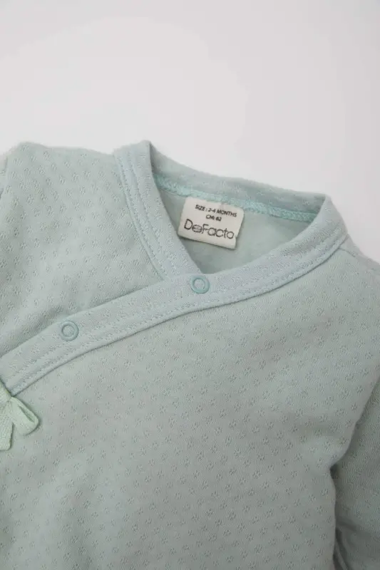 Girl Baby Newborn Snap Long Sleeve Romper E2383A525SP - 2
